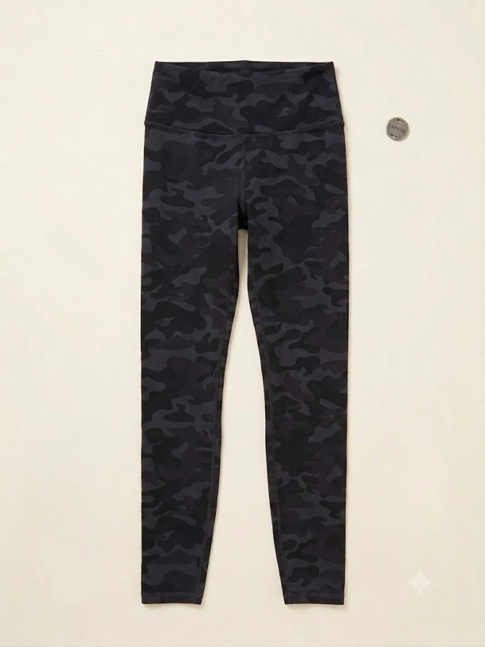 Danskin Black Gray Camo High-Waist Leggings